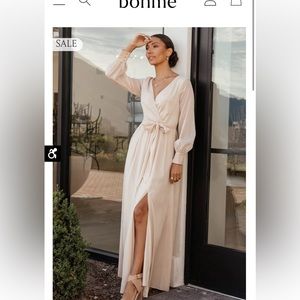 Bohme Marilyn Chiffon Maxi Dress - Subtle Metallic